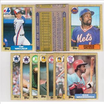 ERROR LOT - 10 Different 1987 Topps Baseball Wrong Back Errors - Tim Wallach + More