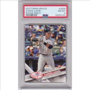 Rookie Graded PSA NM-MT 8 - Aaron Judge 2017 Topps Update Rookie Debut #US99 Card