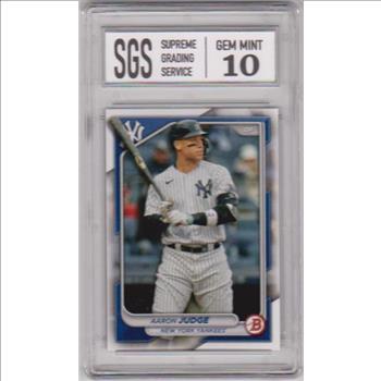 Graded Gem Mint 10 - Aaron Judge 2024 Bowman #7 Card