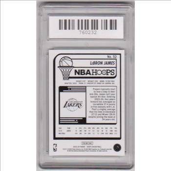 Graded Mint 9 - Lebron James 2023-24 Hoops #52 Card