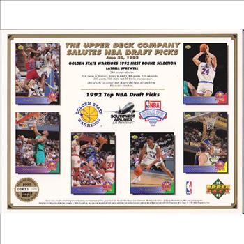 1993 Upper Deck 8.5x11 NBA Draft Sheet w/ Shaquille O'Neal Rookie +++