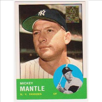 Mickey Mantle 1963 Topps #200 Commemorative Card - 1996 Topps #13 of 19 Insert Card