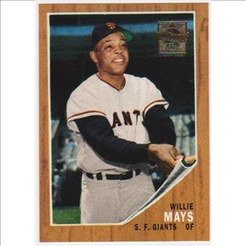 Willie Mays 1962 Topps #300 Commemorative Card - 1997 Topps #16 Insert Card