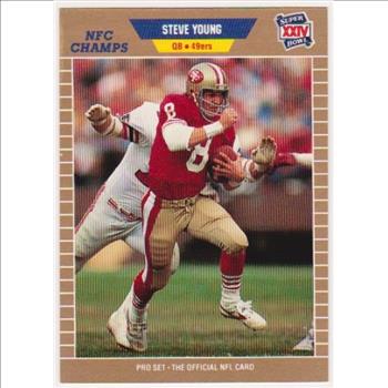 ERROR - Steve Young 1989 Pro Set WRONG BACK Super Bowl XXIV Card