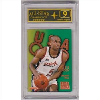 Graded 9 - Grant Hill 1996 Skybox USA Basketball Bronze #B2 Card