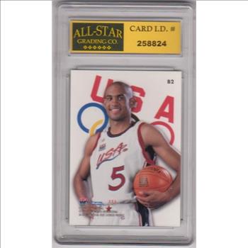 Graded 9 - Grant Hill 1996 Skybox USA Basketball Bronze #B2 Card