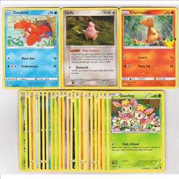 25 Different Pokemon Trading Cards w/ Charmander + More