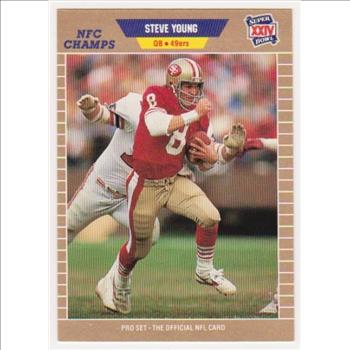 ERROR - Steve Young 1989 Pro Set WRONG BACK Super Bowl XXIV Card