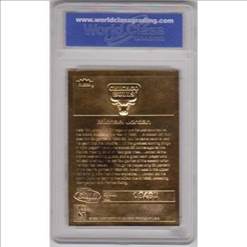 Graded Gem Mint 10 - Michael Jordan 1998 Fleer '86 Rookie Sticker 23 Kt Gold Card