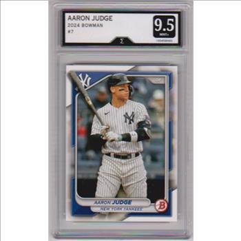 Graded Sigma Mint+ 9.5 - Aaron Judge 2024 Bowman #7 Card