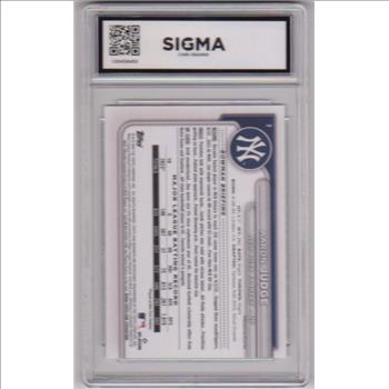 Graded Sigma Mint+ 9.5 - Aaron Judge 2024 Bowman #7 Card