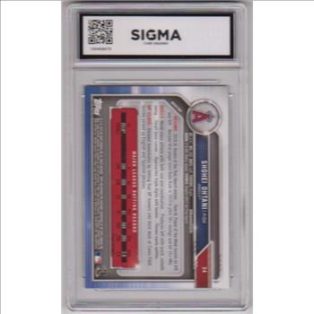 Graded Sigma Mint+ 9.5 - Shohei Ohtani 2019 Bowman #34 Card