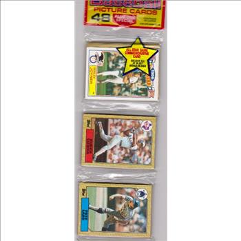 1987 Topps Baseball 49 Card Rack Pack w/ Wally Joyner On Front