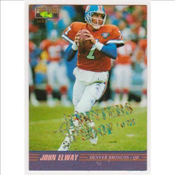 1 Of Only 725 Produced - John Elway 1995 Pro Line Series II Printers Proof Insert Card