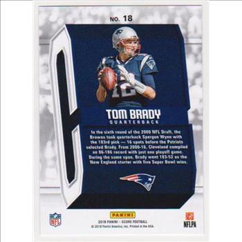 Tom Brady 2018 Score #18 Card