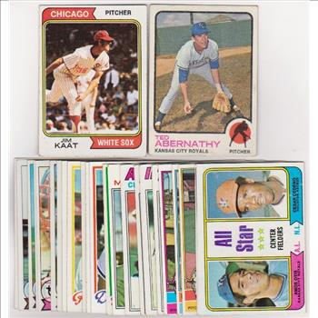 25 Different 1970's Topps Baseball Cards (1973-1979) w/ Jim Kaat + More