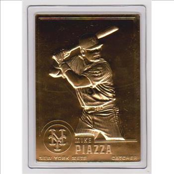 22 kt Gold - Mike Piazza 2000 Danbury Mint Gold Card - HOF'er