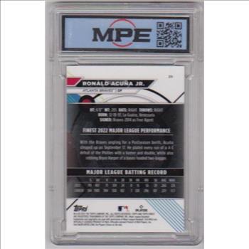 Graded MPE Mint 9 - Ronald Acuna Jr. 2023 Finest #20 Card