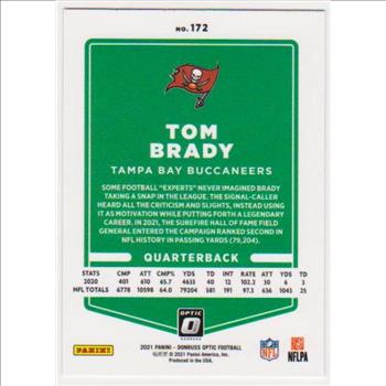 Tom Brady 2021 Donruss Optic #172 Card
