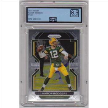 Graded MPE NM/MT+ 8.5 - Aaron Rodgers 2021 Panini Prizm #138 Card