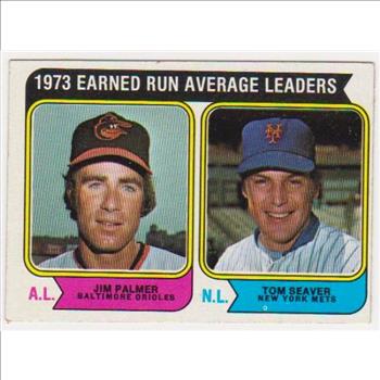 1974 Topps Jim Palmer/Tom Seaver #206 Card - HOF'ers