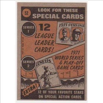 1972 Topps Harmon Killebrew #52 Card - HOF'er