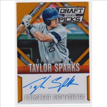 #60/60 Produced - Taylor Sparks 2014 Panini Prizm Perennial Draft Picks Prospect Signatures #58 Certified Autographed Insert Rookie Card