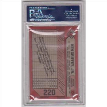 Rookie Graded PSA Mint 9 - Ken Griffey, Jr. 1989 Bowman #220 Card