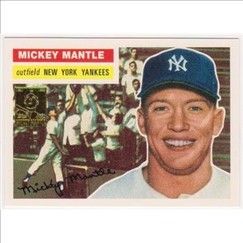 Mickey Mantle 1956 Topps #135 Commemorative Card - 1996 Topps #6 of 19 Insert Card