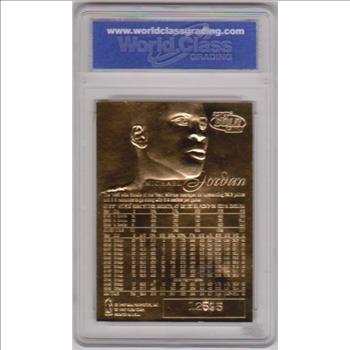 Graded Gem Mint 10 - Michael Jordan 1996-97 Fleer Flair Showcase 23 Kt Gold Card