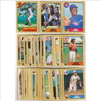 150 Different 1987 Topps Baseball Cards w/ Roger Clemens + More