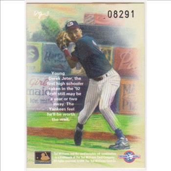 Derek Jeter Rookie - 1994 Ted Williams Company Gardiner Collection #DG-3 Dan Gardiner Insert Card