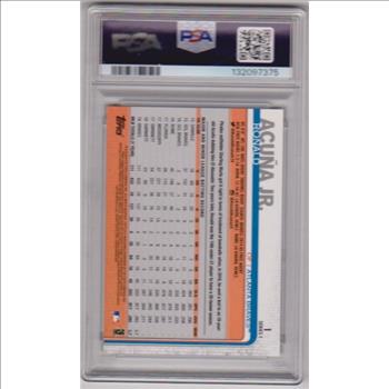 Graded PSA Gem Mint 10 - Ronald Acuna Jr. 2019 Topps #1 Card
