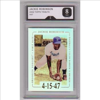 Graded Sigma Mint 8  - Jackie Robinson 2002 Topps Tribute #247 Card