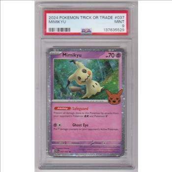Graded PSA Mint 9 - Mimikyu 2024 Pokemon Trick Or Trade #037/091 Card