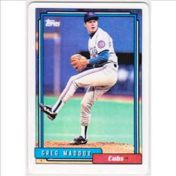 1992 Topps Greg Maddux #580 Porcelain Card