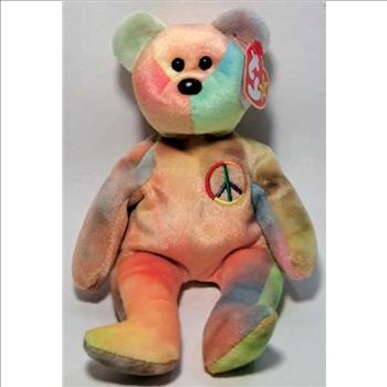 1996 Ty Beanie Baby PEACE THE BEAR - New With Tags
