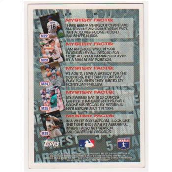 REFRACTOR - Frank Thomas 1996 Topps Mystery Finest #M26 Insert Card