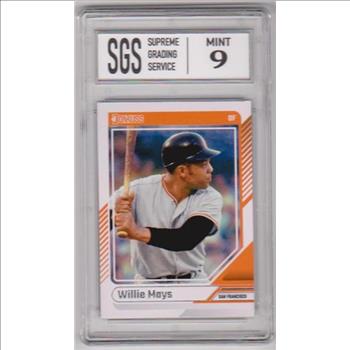 Graded Mint 9 - Willie Mays 2024 Donruss #95 Card