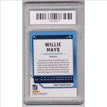 Graded Mint 9 - Willie Mays 2024 Donruss #95 Card