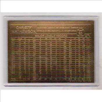 22 kt Gold - Christy Mathewson 2000 Danbury Mint Gold Card - HOF'er