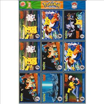  1999 Pokemon Master Trainer Collector Set Uncut 9 Card Uncut #14 Sheet