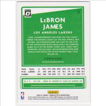 Lebron James 2020-21 Donruss Optic #13 Card