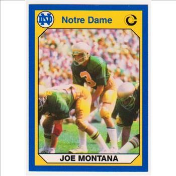 Joe Montana 1990 Notre Dame #1 Collegiate Collection Card