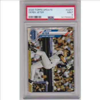 Graded PSA Mint 9 - Derek Jeter 2020 Topps Update #U-257 Card