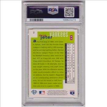 Graded PSA NM-MT 8 - Derek Jeter 1995 Collector's Choice SE Rookie Class #2 Card