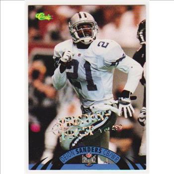 Only 499 Exist - Deion Sanders 1995 Classic NFL Experience Printers Proof #80 Insert Card