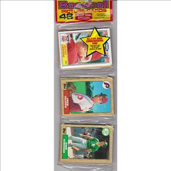  1987 Topps Baseball 49 Card Rack Pack w/ Nolan Ryan On Back