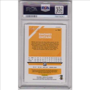 Graded PSA Mint 9 - Shohei Ohtani 2019 Donruss Optic Red/White/Blue 150th Anniversary #164 Insert Card (#138/150 Produced)
