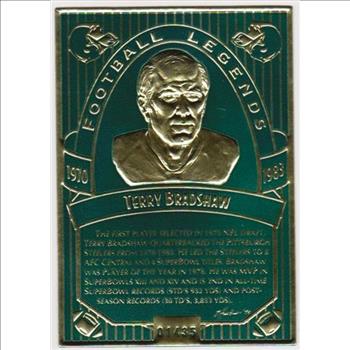 1993 Legendary Foils Terry Bradshaw Sculpted Card With COA